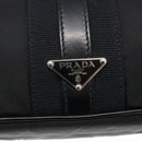 PRADA Hand Bag Nylon Leather Black Silver BR3043 Auth am10754SAV-18