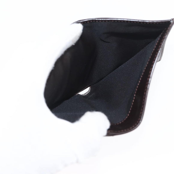FENDI Zucca Canvas Geldbörse Leder Schwarz Braun Auth am10756V