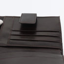 FENDI Zucca Canvas Geldbörse Leder Schwarz Braun Auth am10756V-20