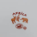 HERMES Africa Plate Pottery White Yellow Orange Auth am10758SAV-16