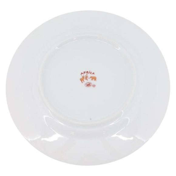 HERMES Africa Plate Pottery White Yellow Orange Auth am10758SAV