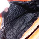 PRADA Handtasche Wolle Orange Silber Auth am10760-11
