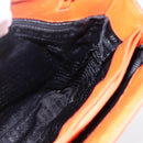 PRADA Handtasche Wolle Orange Silber Auth am10760-19