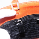 PRADA Handtasche Wolle Orange Silber Auth am10760-21