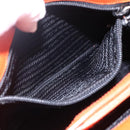PRADA Handtasche Wolle Orange Silber Auth am10760-22