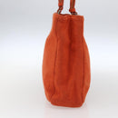 PRADA Handtasche Wolle Orange Silber Auth am10760-4