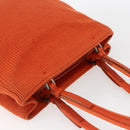PRADA Handtasche Wolle Orange Silber Auth am10760-6