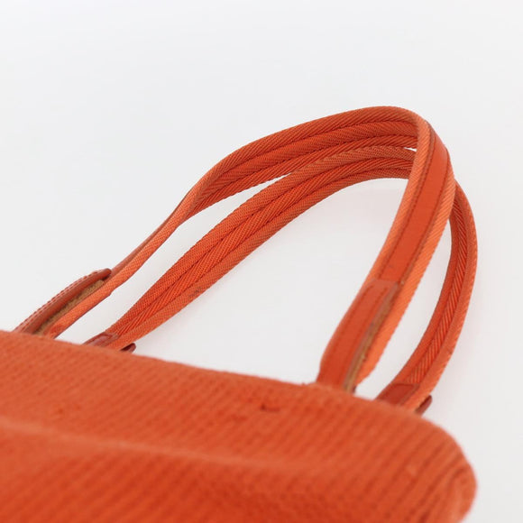 PRADA Handtasche Wolle Orange Silber Auth am10760