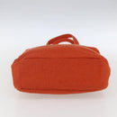 PRADA Handtasche Wolle Orange Silber Auth am10760-5