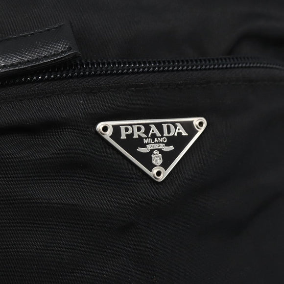 PRADA Shoulder Bag Nylon Black Silver Auth am10762