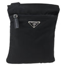 PRADA Shoulder Bag Nylon Black Silver Auth am10762-13