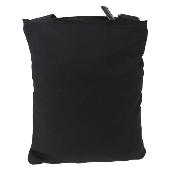 PRADA Shoulder Bag Nylon Black Silver Auth am10762