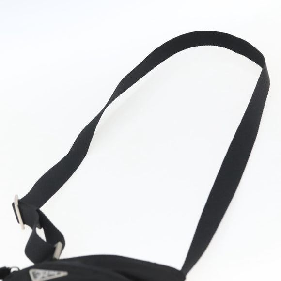 PRADA Shoulder Bag Nylon Black Silver Auth am10762