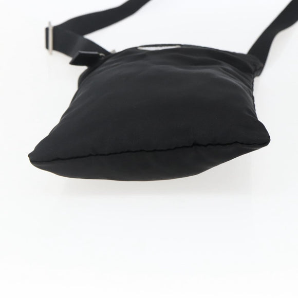 PRADA Shoulder Bag Nylon Black Silver Auth am10762