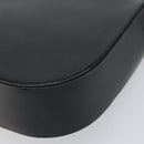 Christian Dior Horsebit Shoulder Bag Leather Black Silver Auth am10763-12