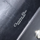 Christian Dior Horsebit Shoulder Bag Leather Black Silver Auth am10763-17