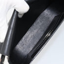 Christian Dior Horsebit Shoulder Bag Leather Black Silver Auth am10763-18