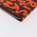 LOUIS VUITTON Monogram graffiti Zippy Coin Purse Orange M93708 Auth am10766SAV-15