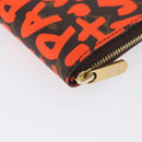 LOUIS VUITTON Monogram graffiti Zippy Coin Purse Orange M93708 Auth am10766SAV-16