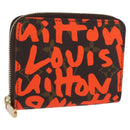 LOUIS VUITTON Monogram graffiti Zippy Coin Purse Orange M93708 Auth am10766SAV-1