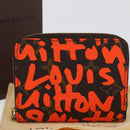 LOUIS VUITTON Monogram graffiti Zippy Coin Purse Orange M93708 Auth am10766SAV-12