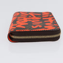 LOUIS VUITTON Monogram graffiti Zippy Coin Purse Orange M93708 Auth am10766SAV-3