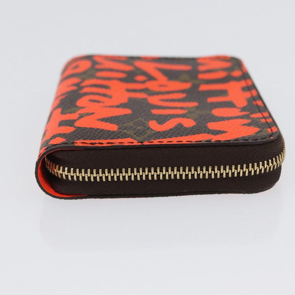 LOUIS VUITTON Monogram graffiti Zippy Coin Purse Orange M93708 Auth am10766SAV