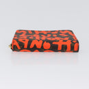 LOUIS VUITTON Monogram graffiti Zippy Coin Purse Orange M93708 Auth am10766SAV-6