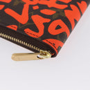 LOUIS VUITTON Monogram graffiti Zippy Coin Purse Orange M93708 Auth am10766SAV-7