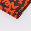 LOUIS VUITTON Monogram graffiti Zippy Coin Purse Orange M93708 Auth am10766SAV-14