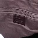 GUCCI GG Canvas Tote Bag Nylon outlet Dark Brown Silver 143742 Auth am10768-17