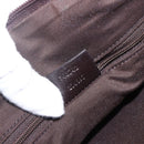 GUCCI GG Canvas Tote Bag Nylon outlet Dark Brown Silver 143742 Auth am10768-12