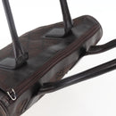 GUCCI GG Canvas Tote Bag Nylon outlet Dark Brown Silver 143742 Auth am10768-6