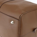 PRADA Boston Bag Safiano leather Brown Silver Auth am10770V-8