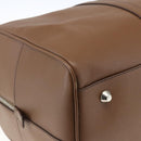 PRADA Boston Bag Safiano leather Brown Silver Auth am10770V-17