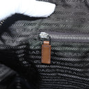 PRADA Boston Bag Safiano leather Brown Silver Auth am10770V-24