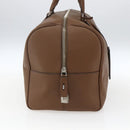 PRADA Boston Bag Safiano leather Brown Silver Auth am10770V-3