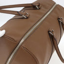 PRADA Boston Bag Safiano leather Brown Silver Auth am10770V-6