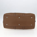 PRADA Boston Bag Safiano leather Brown Silver Auth am10770V-5