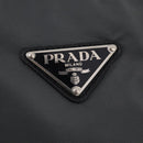 PRADA Boston Bag Nylon Gray Silver Auth am10771-17