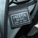 PRADA Boston Bag Nylon Gray Silver Auth am10771-21