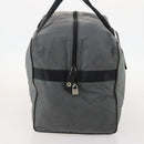 PRADA Boston Bag Nylon Gray Silver Auth am10771-4