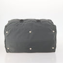 PRADA Boston Bag Nylon Gray Silver Auth am10771-5