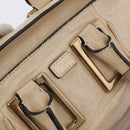 Chloe Etel Hand Bag Leather 2way Beige Gold Auth am10775-16