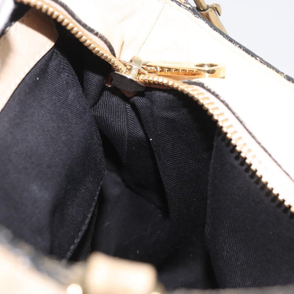 Chloe Etel Hand Bag Leather 2way Beige Gold Auth am10775