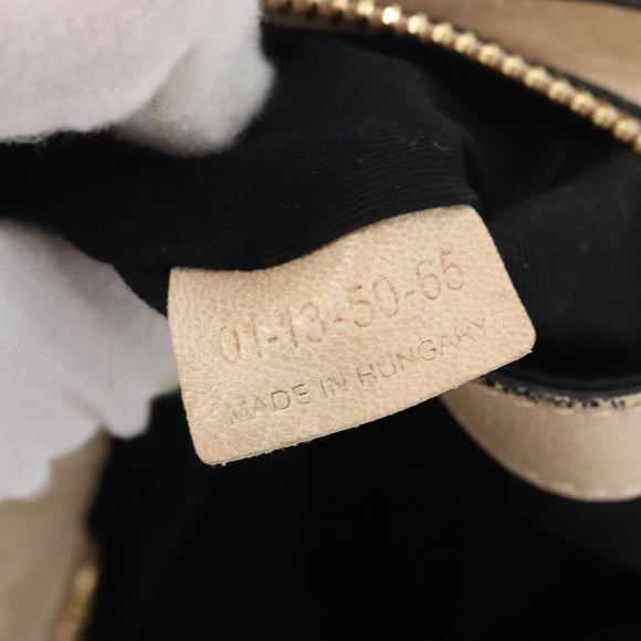 Chloe Etel Hand Bag Leather 2way Beige Gold Auth am10775