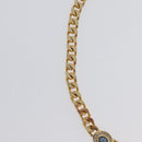 Christian Dior Color stone rhinestone Necklace metal 2 Set Gold Auth am10776V-5
