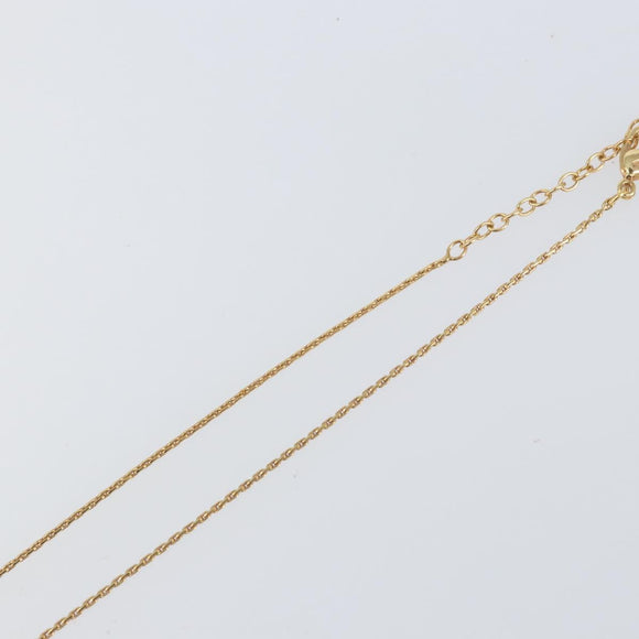 Christian Dior Color Stone Rhinestone Necklace metal Gold Auth am10778V