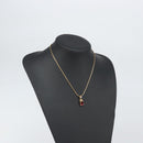 Christian Dior Color Stone Rhinestone Necklace metal Gold Auth am10778V-15
