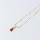 Christian Dior Color Stone Rhinestone Necklace metal Gold Auth am10778V-4